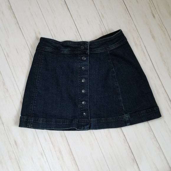 Free People Dresses & Skirts - Free People Jean Mini Skirt With Snap Button Front